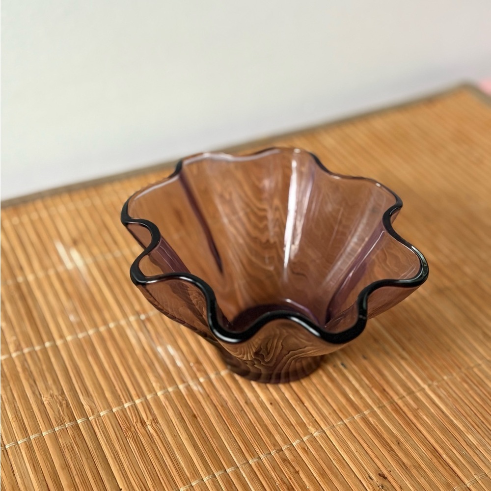Vintage Lenox Amethyst Purple Glass Bowl